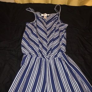 Blue Striped Jumpsuit
